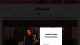 What Clothmyths.com website looked like in 2020 (4 years ago)