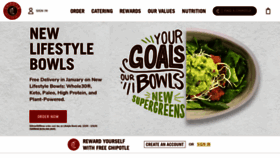 What Chipotle.com website looked like in 2020 (4 years ago)