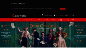 What Cineworld.co.uk website looked like in 2020 (4 years ago)