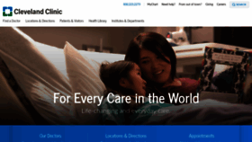 What Clevelandclinic.org website looked like in 2020 (4 years ago)