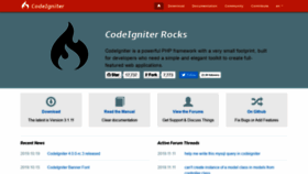 What Codeigniter.com website looked like in 2020 (4 years ago)