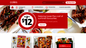 What Coles.com.au website looked like in 2020 (4 years ago)