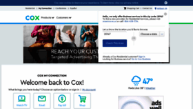 What Cox.net website looked like in 2020 (4 years ago)