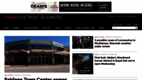 What Crainsdetroit.com website looked like in 2020 (4 years ago)