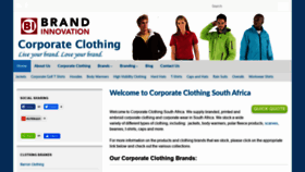 What Corporateclothingza.co.za website looked like in 2020 (4 years ago)