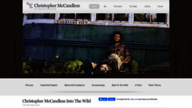 What Christophermccandless.info website looked like in 2020 (4 years ago)