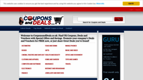What Couponsanddeals.co.uk website looked like in 2020 (4 years ago)