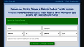 What Codicefiscaleitalia.it website looked like in 2020 (4 years ago)