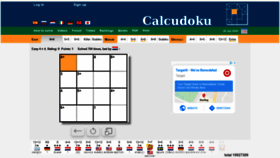 What Calcudoku.org website looked like in 2020 (4 years ago)