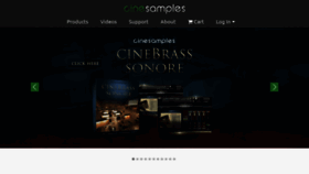 What Cinesamples.com website looked like in 2020 (5 years ago)