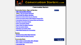 What Conversationstarters.com website looked like in 2020 (4 years ago)