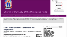 What Churchofourladycolumbus.org website looked like in 2020 (4 years ago)