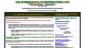 What Californiashelfcorporation.com website looked like in 2020 (4 years ago)