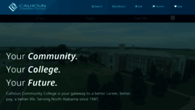 What Calhoun.edu website looked like in 2020 (4 years ago)