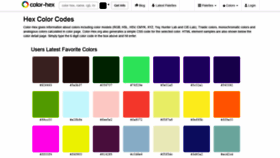 What Color-hex.org website looked like in 2020 (4 years ago)