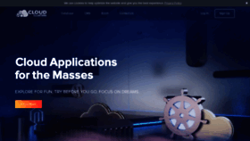 What Cloudclusters.io website looked like in 2020 (5 years ago)