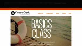 What Canyoncreekchurch.org website looked like in 2020 (4 years ago)