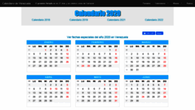 What Calendariovenezuela.com website looked like in 2020 (4 years ago)