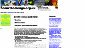 What Courtbookings.org.uk website looked like in 2020 (4 years ago)