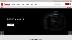 What Canon.us website looked like in 2020 (4 years ago)