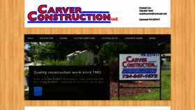 What Carverconstructionpa.com website looked like in 2020 (4 years ago)