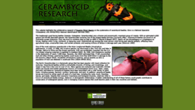What Cerambycids.com website looked like in 2020 (4 years ago)