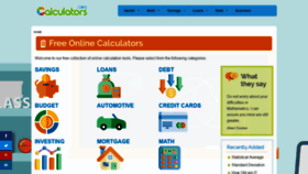 What Calculators.org website looked like in 2020 (4 years ago)