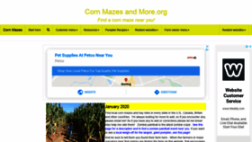What Cornmazesandmore.org website looked like in 2020 (4 years ago)