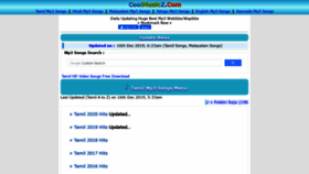 What Coolmusicz.net website looked like in 2020 (4 years ago)