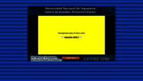 What Cepre.uni.edu.pe website looked like in 2020 (4 years ago)