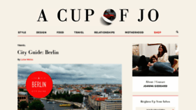 What Cupofjo.com website looked like in 2020 (4 years ago)