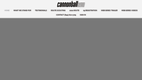 What Cannonballrun.com website looked like in 2020 (5 years ago)
