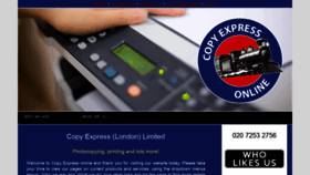 What Copyexpress.co.uk website looked like in 2020 (4 years ago)
