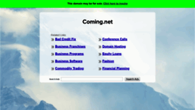 What Coming.net website looked like in 2020 (5 years ago)