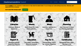 What Clacksweb.org.uk website looked like in 2020 (4 years ago)