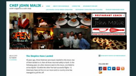 What Chefjohnmalik.com website looked like in 2020 (4 years ago)