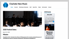 What Charlottenewmusic.org website looked like in 2020 (4 years ago)