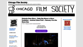 What Chicagofilmsociety.org website looked like in 2020 (4 years ago)