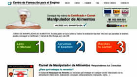 What Carnetmanipuladordealimentos.org website looked like in 2020 (4 years ago)