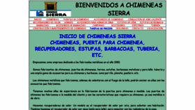 What Chimeneassierra.es website looked like in 2020 (4 years ago)