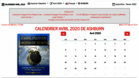 What Calendrier-avril.com website looked like in 2020 (4 years ago)