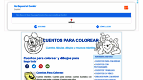 What Cuentosparacolorear.com website looked like in 2020 (4 years ago)