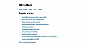 What Chrisdone.com website looked like in 2020 (4 years ago)