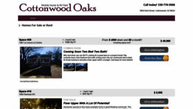 What Cottonwoodoaks.com website looked like in 2020 (4 years ago)