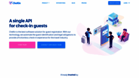 What Chekin.io website looked like in 2020 (4 years ago)
