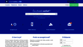 What Chcemvediet.sk website looked like in 2020 (4 years ago)
