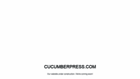 What Cucumberpress.com website looked like in 2020 (4 years ago)