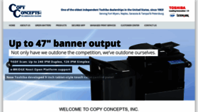 What Copyconceptsinc.com website looked like in 2020 (4 years ago)