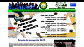 What Conaldi.edu.co website looked like in 2020 (4 years ago)