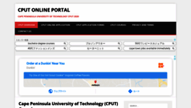 What Cput24.co.za website looked like in 2020 (5 years ago)